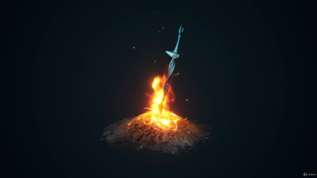 UE4製作黑暗靈魂篝火Creating A Bonfire Like Dark Souls In UE4 #Unreal – Screenshot 2