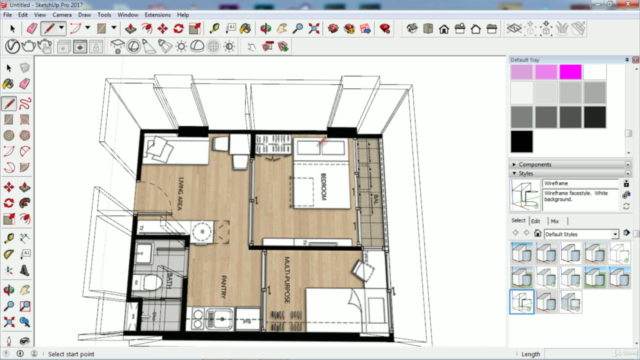 เรียน SkechtUpและการตกแต่งภายในด้วย SketcUp – Screenshot 3