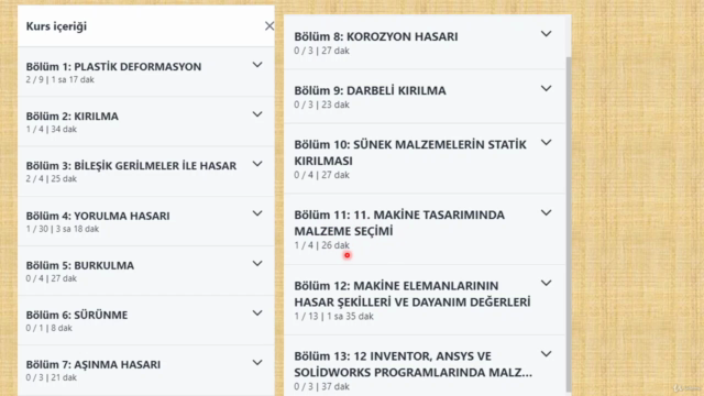 Malzeme Bilgisi-4: Malzeme Hasarları ve Dayanım Değerleri – Screenshot 4