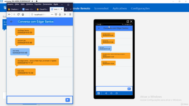 Criando chat estilo WhatsApp com Ionic4 e Firebase Firestore – Screenshot 3