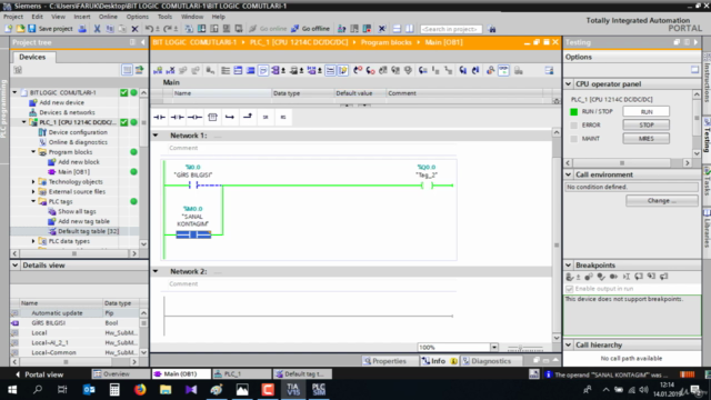 PLC EĞİTİMİ ( GERÇEK PLC OLMADAN SİMİLASYON İLE) VE UYGULAMA – Screenshot 4