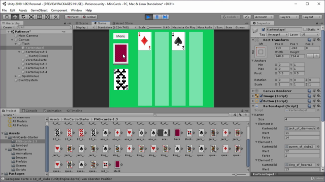 Power-Kurs Unity: Kartenspiele programmieren lernen - Screenshot_03