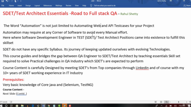 SDET/Test Architect Essentials -Road to Full stack QA - Screenshot_02