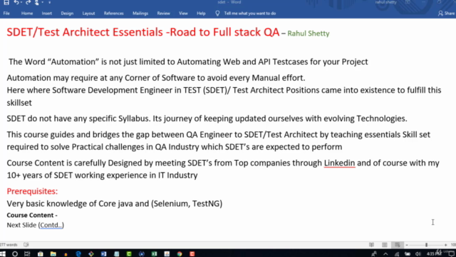 SDET/Test Architect Essentials -Road to Full stack QA - Screenshot_03