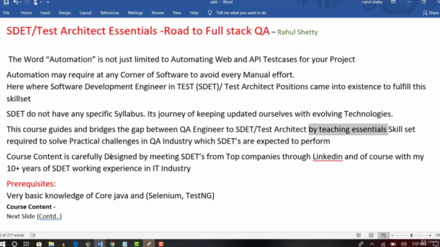 SDET/Test Architect Essentials -Road to Full stack QA - Screenshot_04