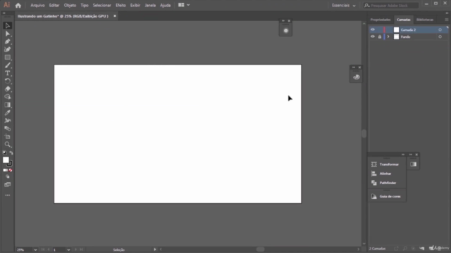 Ilustrando um Gatinho o Adobe Illustrator cc 2019 – Screenshot 2