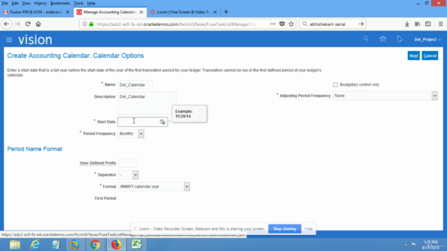 Oracle Fusion General Ledger Cloud Training – Screenshot 4