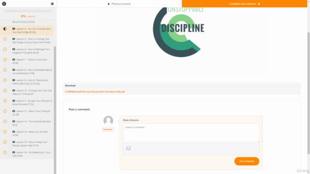 The Unstoppable Discipline Program - Masterclass – Screenshot 3
