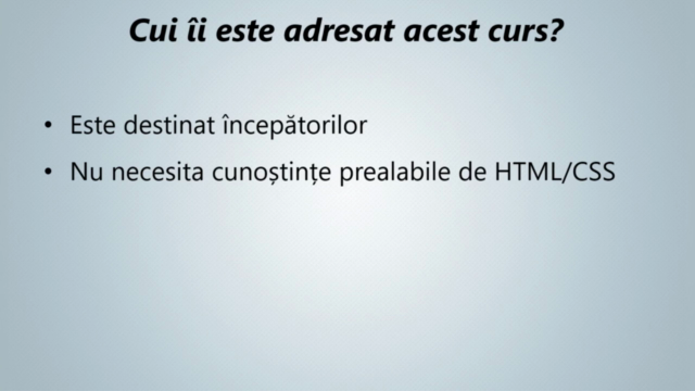 Curs complet HTML/CSS pentru incepatori – Screenshot 2