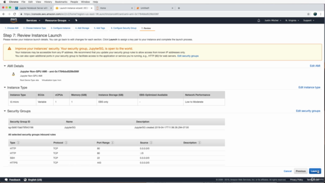 Jupyter Notebook Server with AWS EC2 and AWS VPC - Screenshot_03