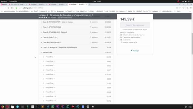 Langage C : Structure de Données et d' Algorithmes en C – Screenshot 4