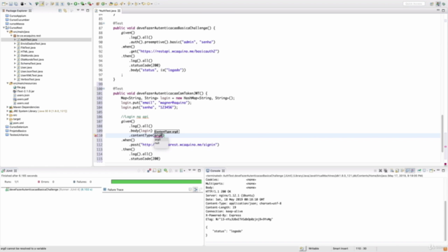 Testando API Rest com REST-assured – Screenshot 1