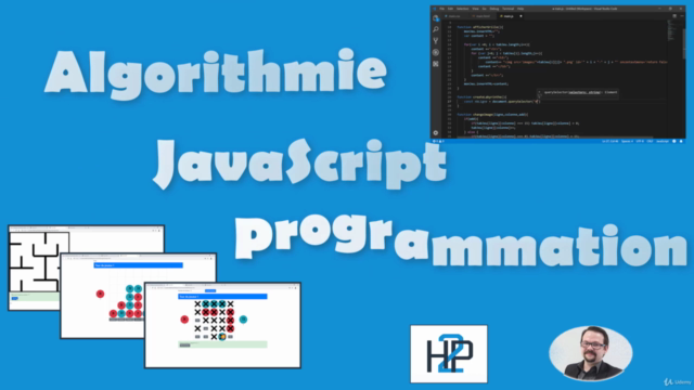 Algorithmique JavaScript avancé : créer 3 jeux web avec IA – Screenshot 1