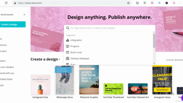 Curso de Design Gráfico para Mídias Sociais com o Canva – Screenshot 2
