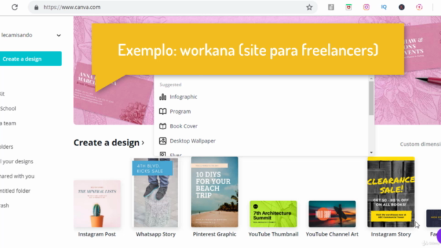 Curso de Design Gráfico para Mídias Sociais com o Canva – Screenshot 3