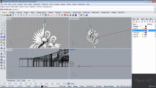 Modelagem de joias, com rhinoceros 3D – Screenshot 4