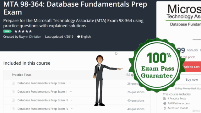 MTA 98-364: Database Fundamentals Prep Exam – Screenshot 3