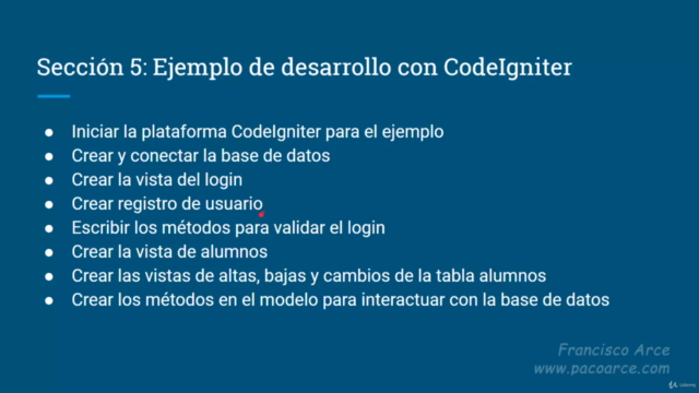 Desarrollo de aplicaciones con CodeIgniter – Screenshot 4