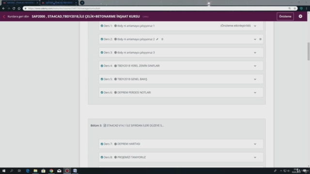 SAP2000 , STA4CAD,TBDY2018,İLE ÇELİK+BETONARME İNŞAAT KURSU – Screenshot 2