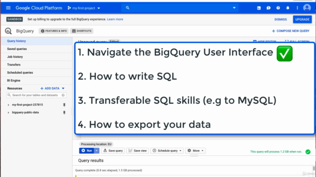Learn SQL for Data Analysis with Google Big Query - Screenshot_01