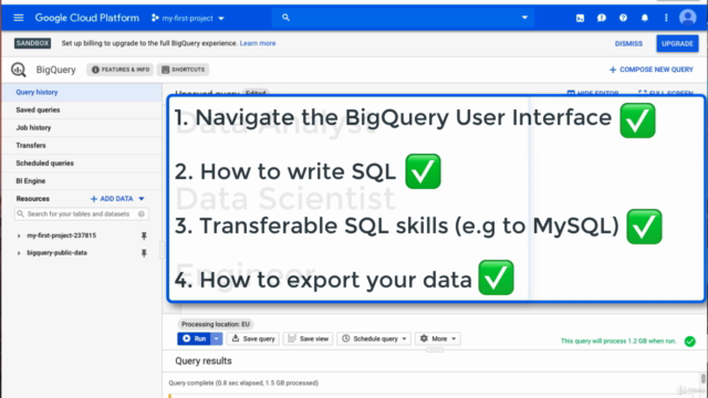 Learn SQL for Data Analysis with Google Big Query - Screenshot_02