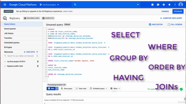 Learn SQL for Data Analysis with Google Big Query - Screenshot_04