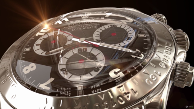 Hard Surface 3D Modeling in Cinema 4D: Hyper Realistic Watch – Screenshot 1