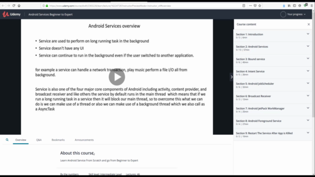 Android Services Beginner to Expert – Screenshot 1