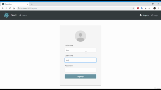 Full Stack Web and Hybrid Mobile App Development With React – Screenshot 1