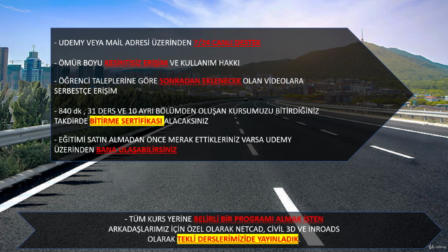 Bentley/İnRoads ile Karayolu Projelendirme Eğitimi – Screenshot 4