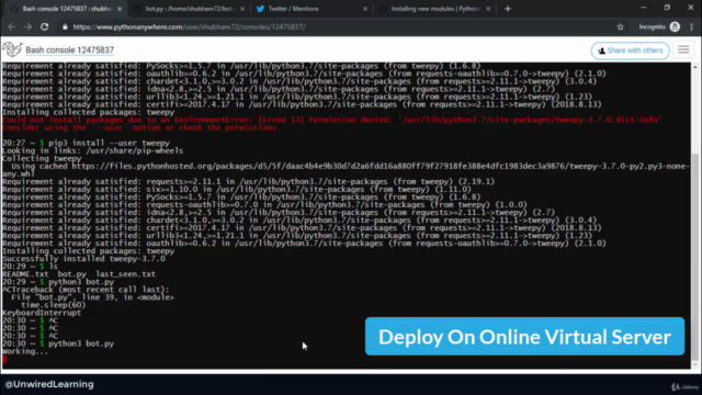 Building Twitter Bot With Python and Tweepy - Python Project – Screenshot 3