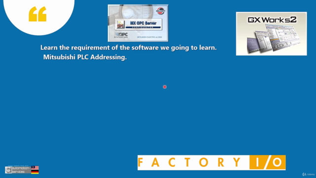 Mitsubishi GX Works 2 with Factory I/O PLC Training – Screenshot 1