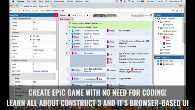 Construct 3 Game Development: Build 2D Games Without Coding – Screenshot 3