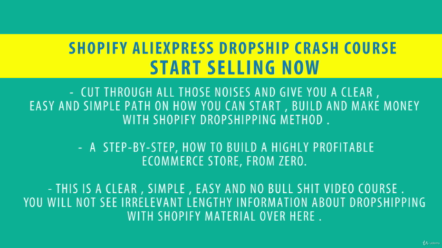 Shopify Aliexpress Dropship Crash Course - Start Selling Now – Screenshot 2