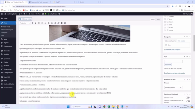 Desenvolvimento de Blogs Profissionais com WordPress – Screenshot 3
