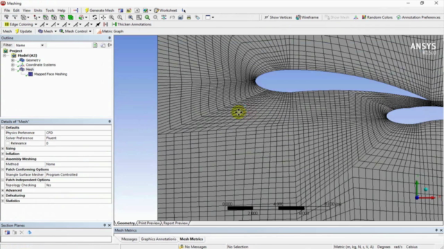 ANSYS Fluent CFD (part A _ mesh optimization) – Screenshot 4