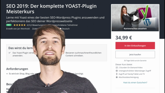 SEO 2019: Der komplette YOAST-Plugin Meisterkurs – Screenshot 1