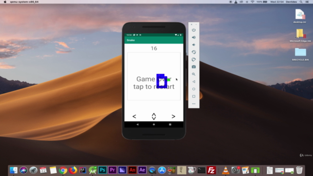 Build a classic Snake game for Android – Screenshot 2