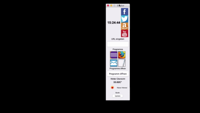 Java Benutzeroberflächen mit Swing erstellen + Wetter App – Screenshot 1
