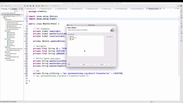 Java Benutzeroberflächen mit Swing erstellen + Wetter App – Screenshot 3