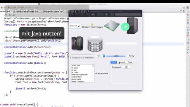 Java Benutzeroberflächen mit Swing erstellen + Wetter App – Screenshot 4