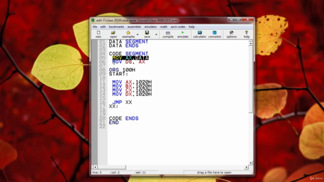 Programación en ensamblador 8086 con proteus – Screenshot 2