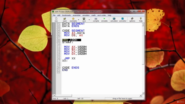 Programación en ensamblador 8086 con proteus – Screenshot 3
