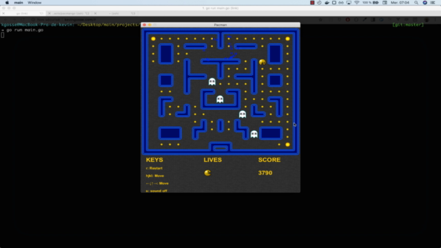 Learn How To Make A Pacman Game In Go – Screenshot 2
