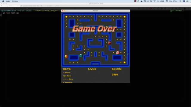 Learn How To Make A Pacman Game In Go – Screenshot 3