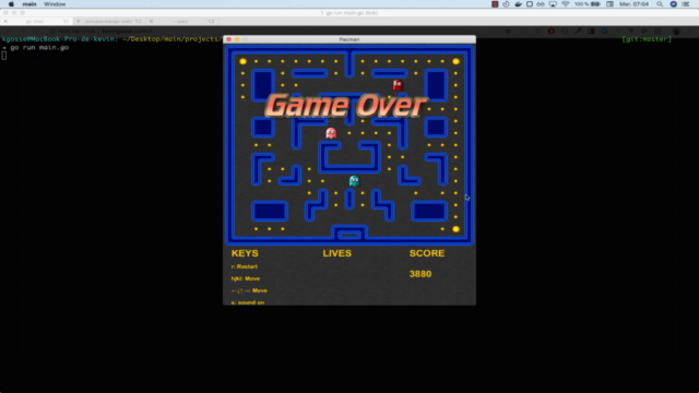 Learn How To Make A Pacman Game In Go – Screenshot 4