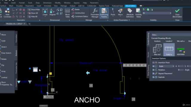 Bloques dinámicos en AUTOCAD – Screenshot 3