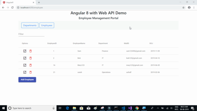 Learn Angular 8 & Web API by creating a Full Stack Web App - Screenshot_01