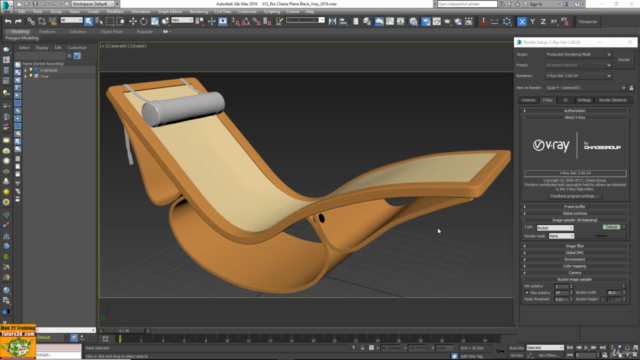 3ds max Modellazione Chaise Longue Corso Completo - Screenshot_01