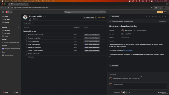 Fundamentals of Asana (Project management) – Screenshot 1